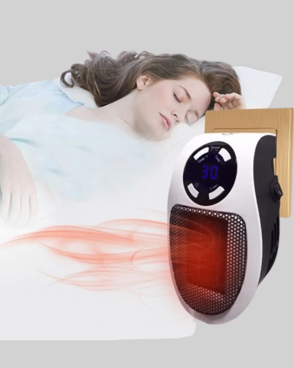 Priz Tipi Mini Isıtıcı LED Ekran Ayarlı Sıcaklık Zamanlayıcı