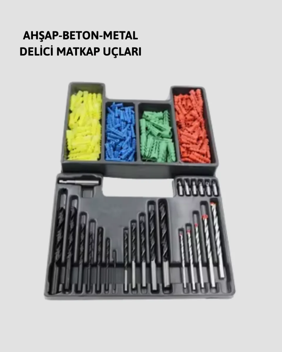Matkap Ucu Seti Organizerli Çok Amaçlı Delme Uçları