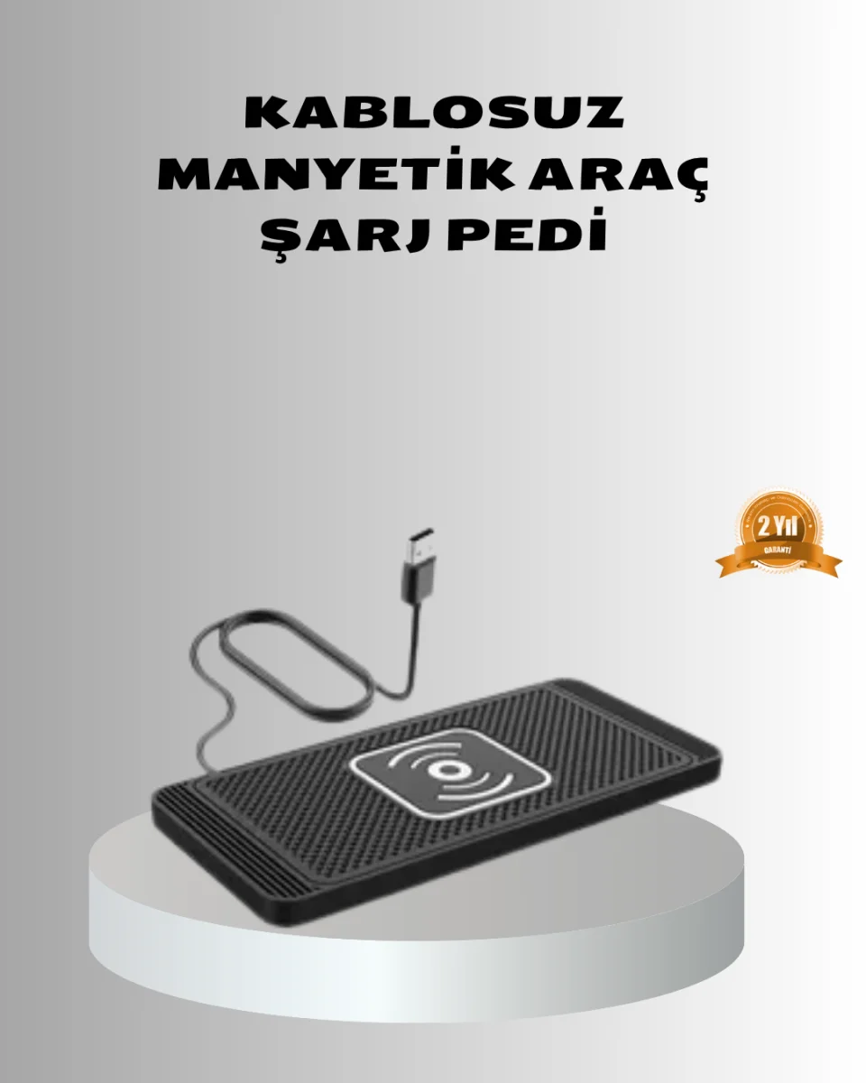 Manyetik Şarj Pedi 7.5W 10W 15W Hızlı Şarj Kaymaz Tabanlı
