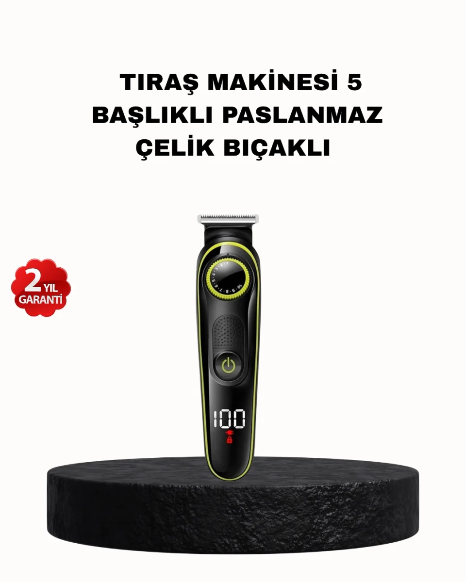 5’i 1 Arada Erkek Bakım Seti Şarjlı Suya Dayanıklı Çok Fonksiyonlu