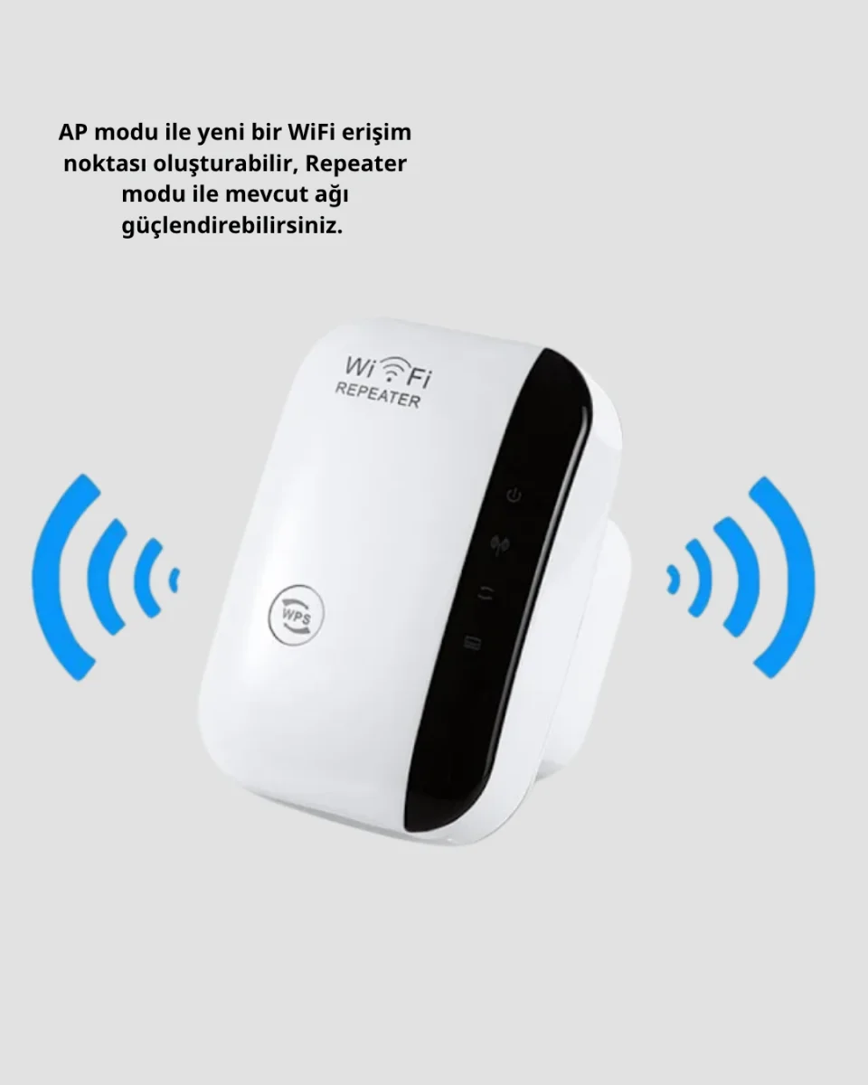 WiFi Sinyal Güçlendirici 2.4G Repeater Yüksek Çekim Kapasiteli