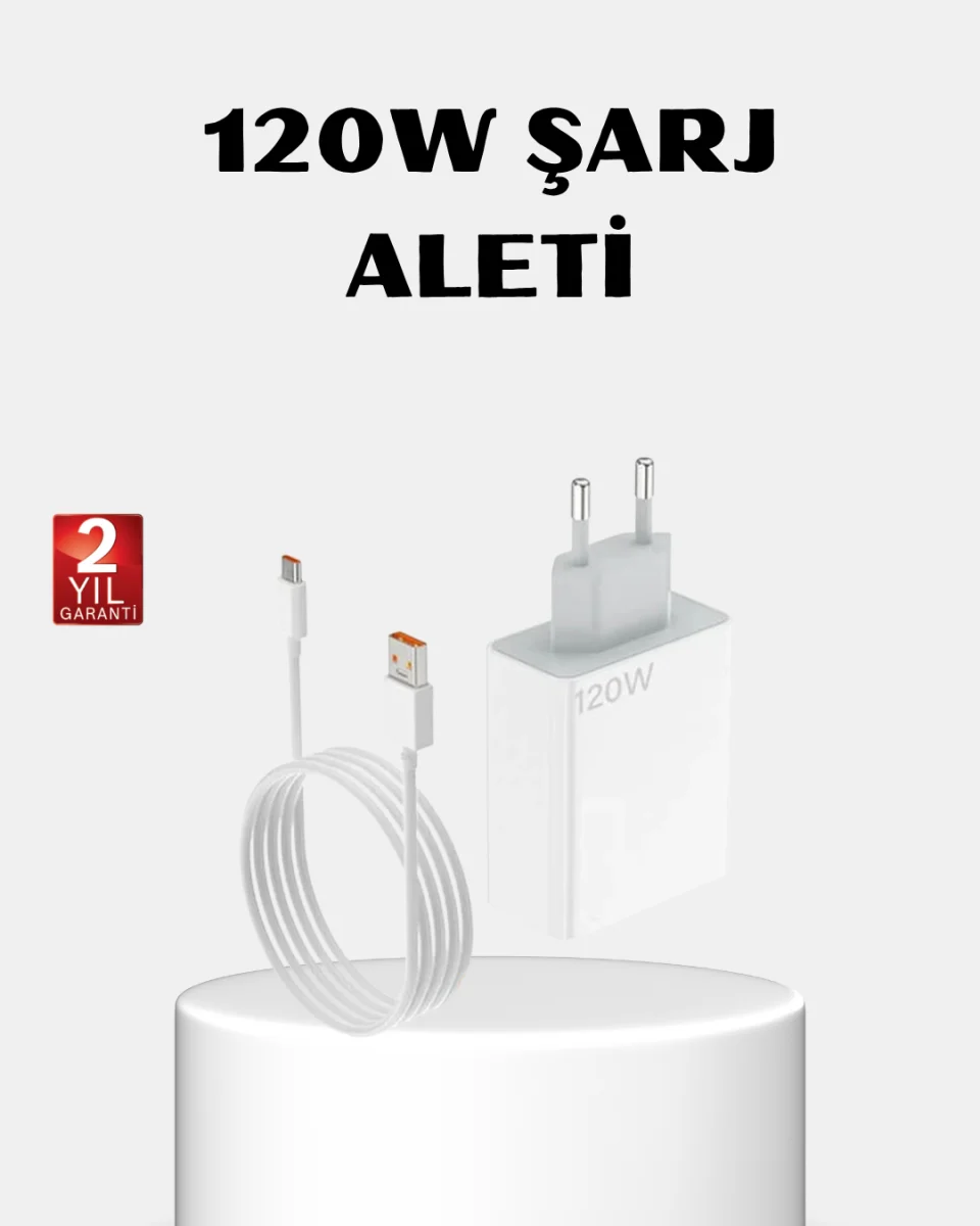 120W Type-C Hızlı Şarj Adaptörü – Akıllı Koruma ve Turbo Güç Desteği