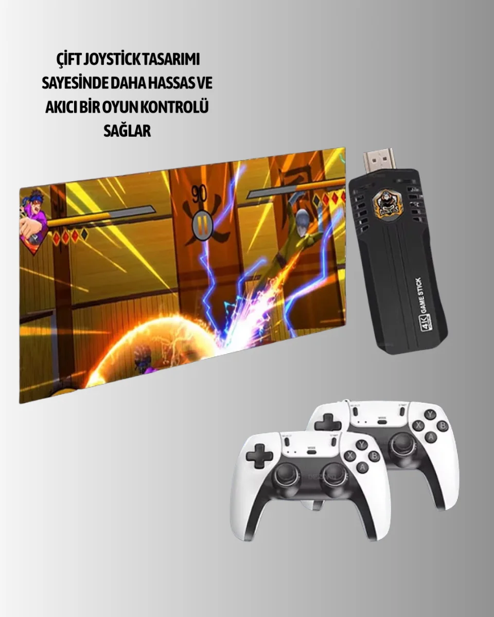 Kablosuz Retro Oyun Konsolu – Binlerce Oyun ve HD Görüntü ile Keyifli Oyun Deneyimi