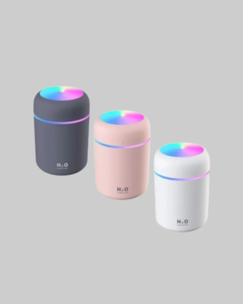 LED Işıklı USB Nemlendirici – Sürekli ve Aralıklı Püskürtme Modu