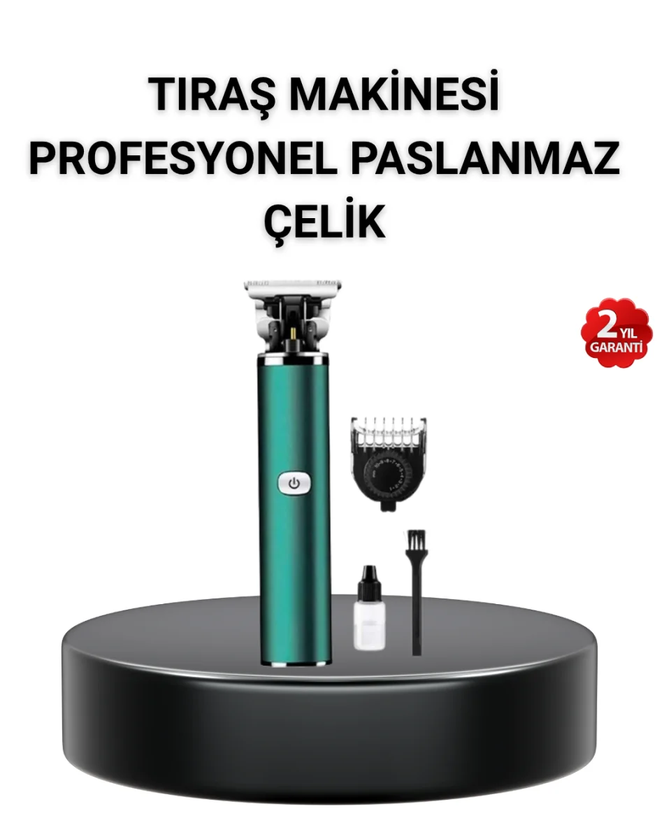 180 Dakika Kullanım Süreli Şarjlı Tıraş Makinesi – Hızlı Şarj, USB Girişli, Yüksek Kapasiteli