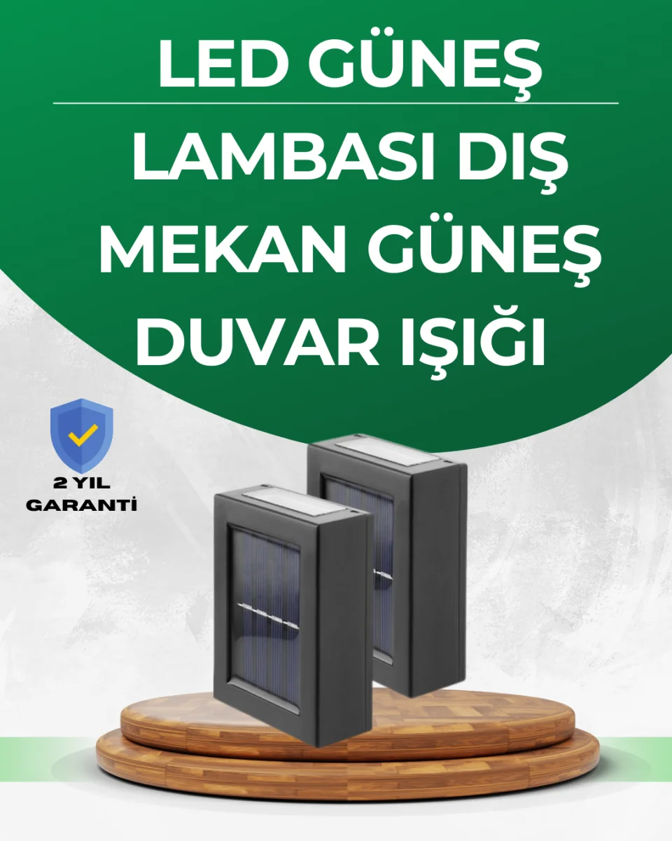 Şeffaf Abajurlu Duvar Tipi Solar Işık