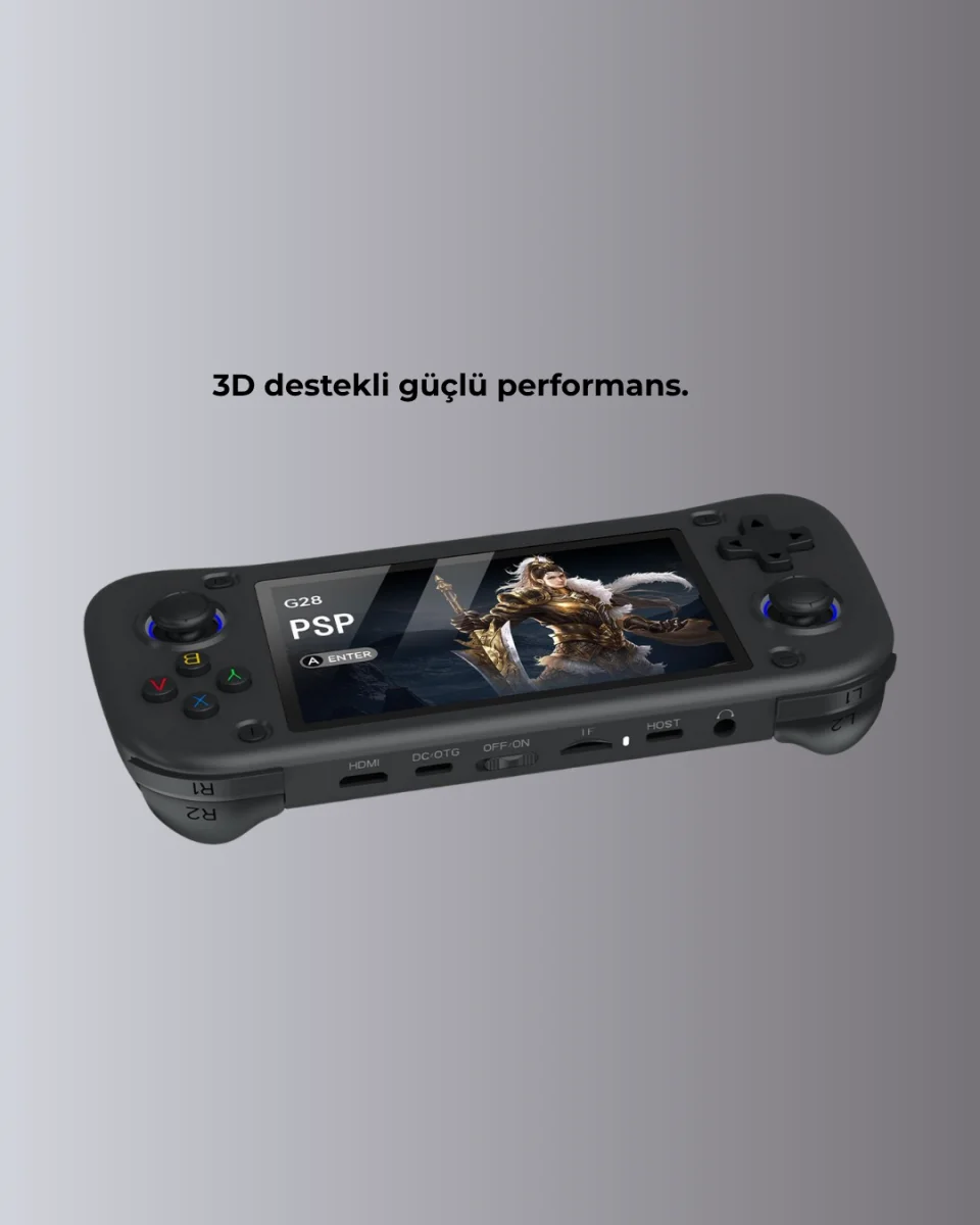 Taşınabilir El Tipi Oyun Konsolu Çoklu Emülatör Destekli 64GB