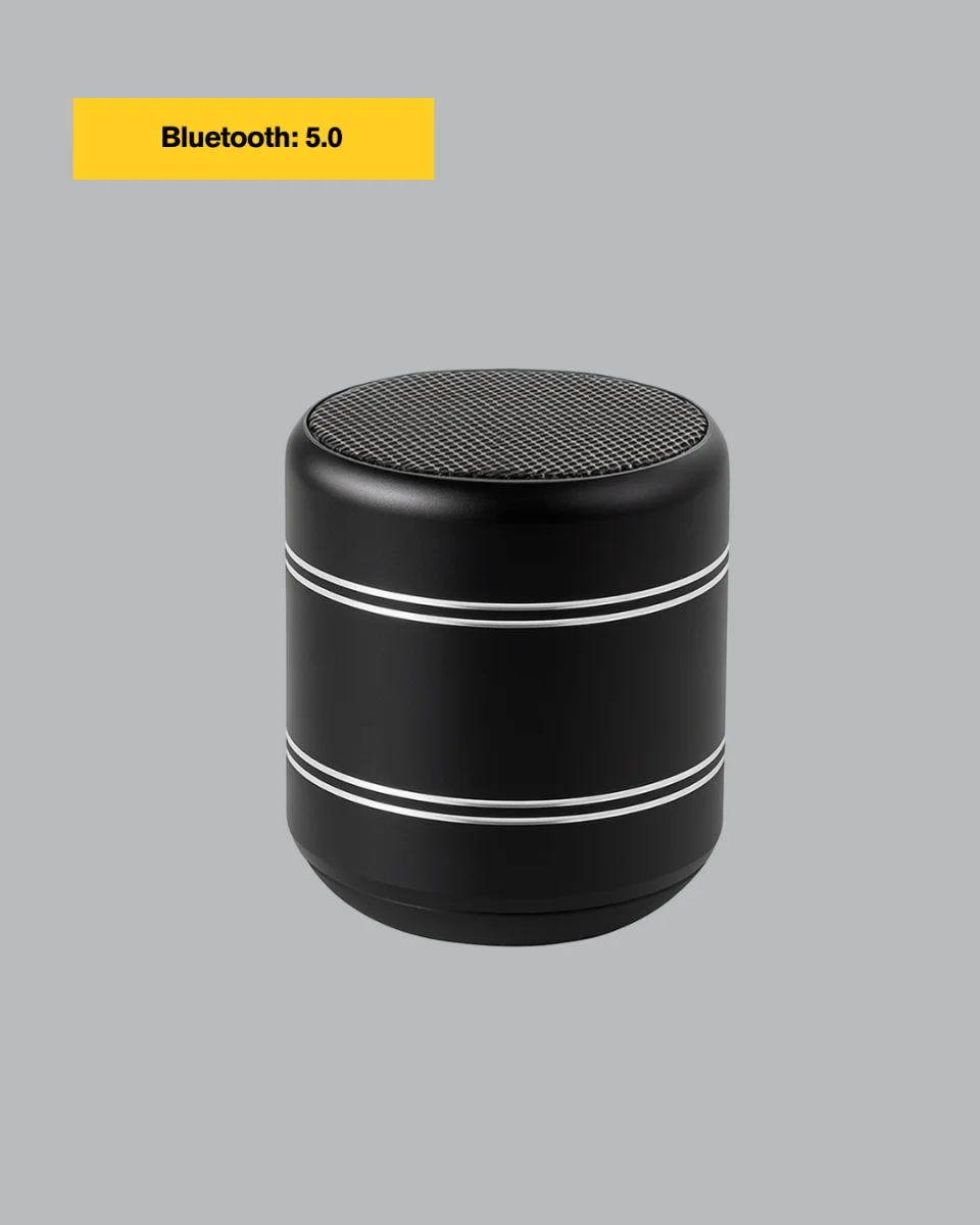 Silindir Tasarım Mini Bluetooth Hoparlör 10m Çekim Güçlü Bas ve Mikrofonlu