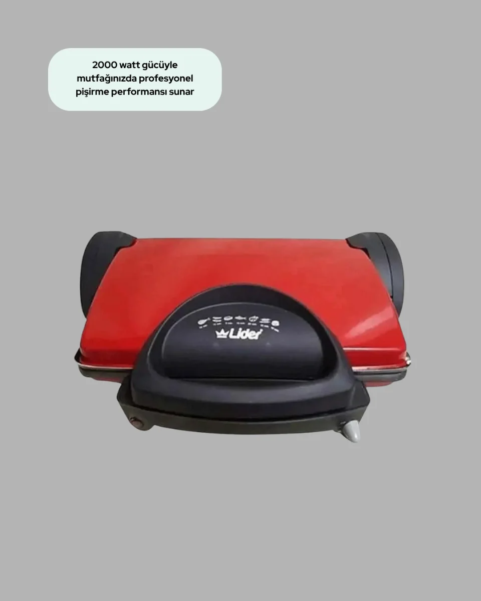 Kompakt Izgara ve Tost Makinesi – Çıkarılabilir Plaka, Döküm Gövde