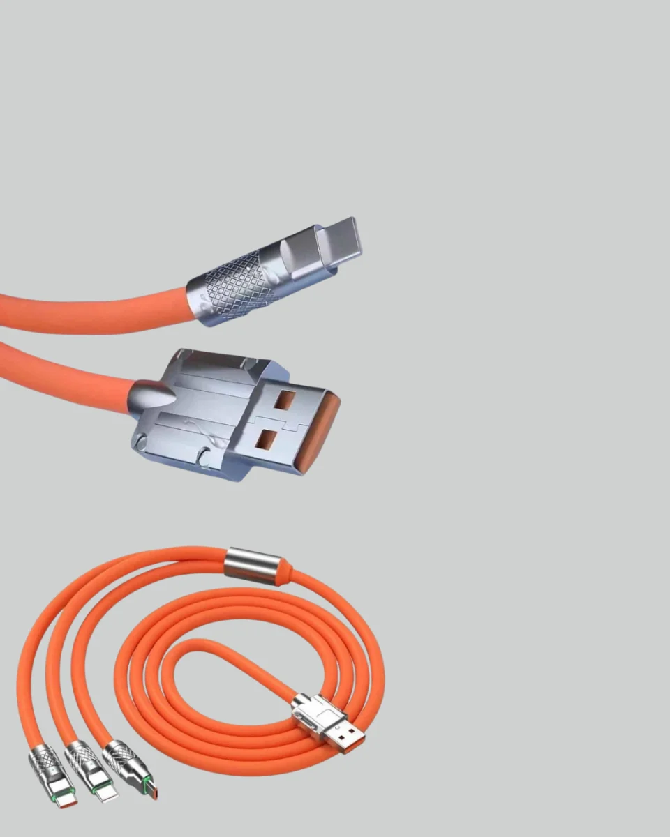 Çoklu Cihaz Dostu 120 W Hızlı Şarj Kablosu – Tek Kablo ile Her Cihaz Elinizin Altında
