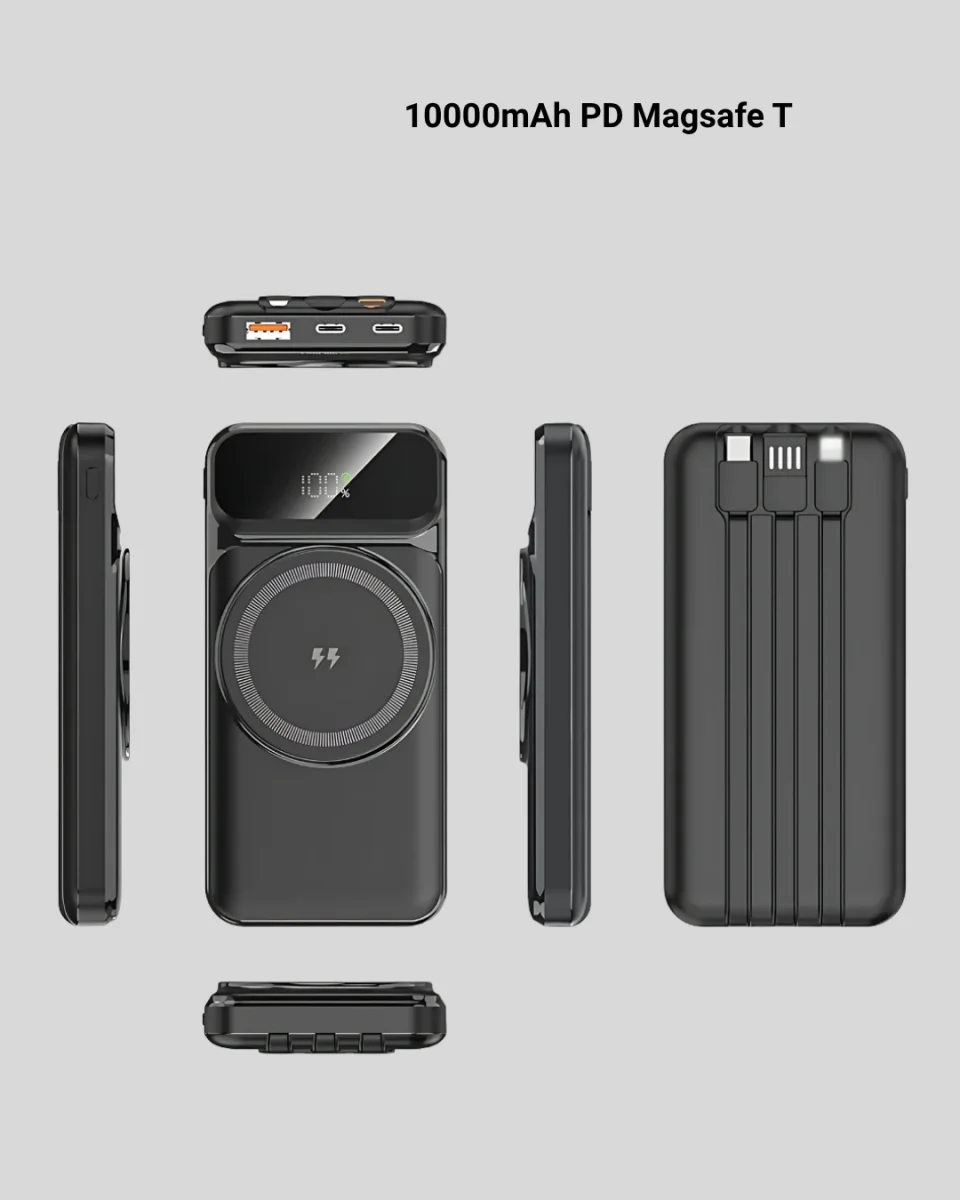 15W Kablosuz Şarj Özellikli 10000 mAh Powerbank – Type-C Hızlı Şarj