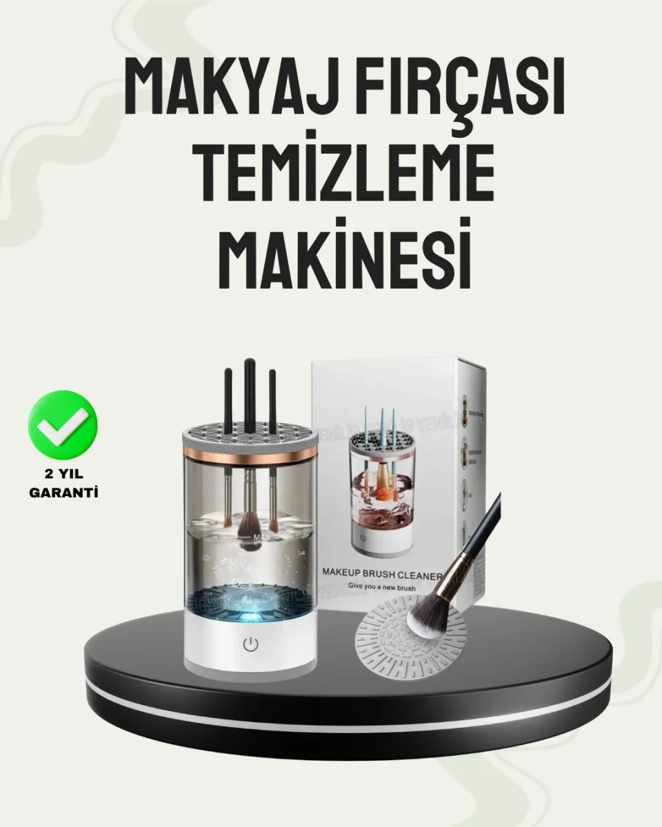 USB Şarjlı Kompakt Makyaj Fırçası Temizleme Makinesi