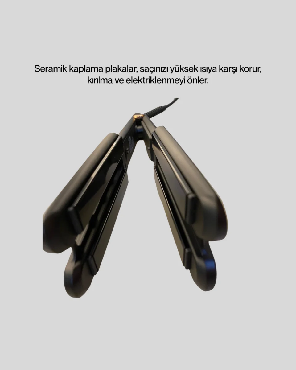 Saç Düzleştirici Seramik Plakalı 230C Hızlı Isınma 360° Kablo