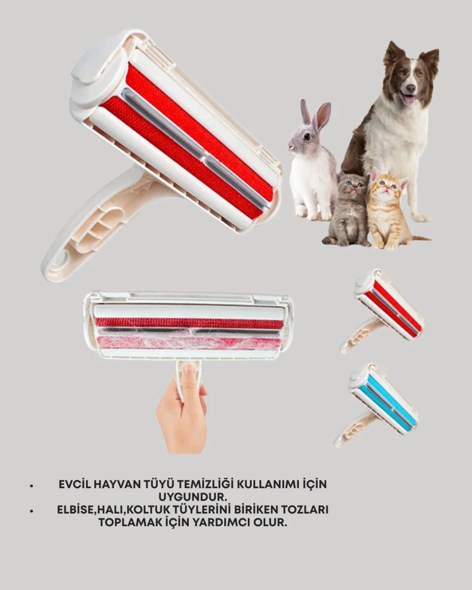 Hazneli Kedi Köpek Tüy Temizleyici – Halı, Koltuk ve Kıyafet