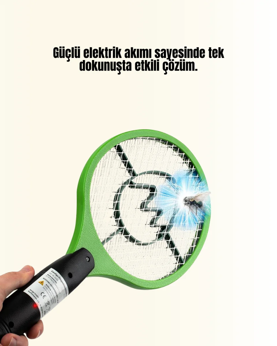 İç ve Dış Mekan Elektrikli Sinek Öldürücü | Hafif ve Ergonomik Tasarım