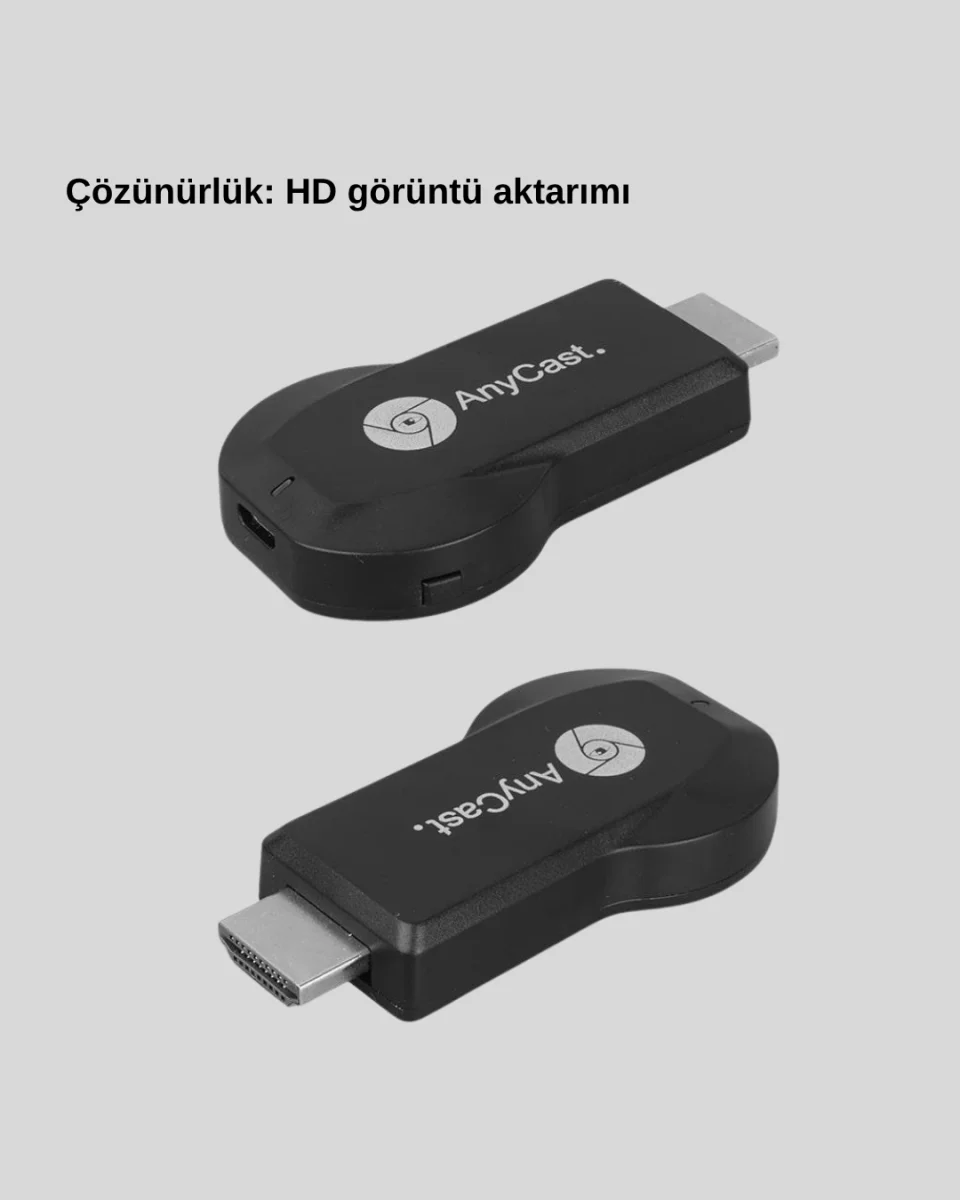 M9 Plus Kablosuz HDMI Görüntü Aktarıcı – Tak Çalıştır, iOS Android Windows Uyumlu
