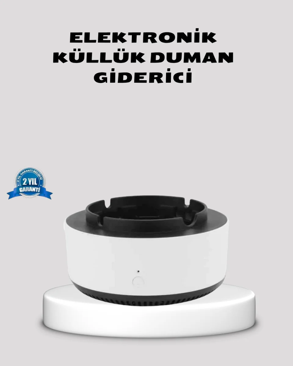 Hava Temizleyici Küllük – Sigara Dumanı Filtreli, Sessiz Çalışan, Şık Tasarım