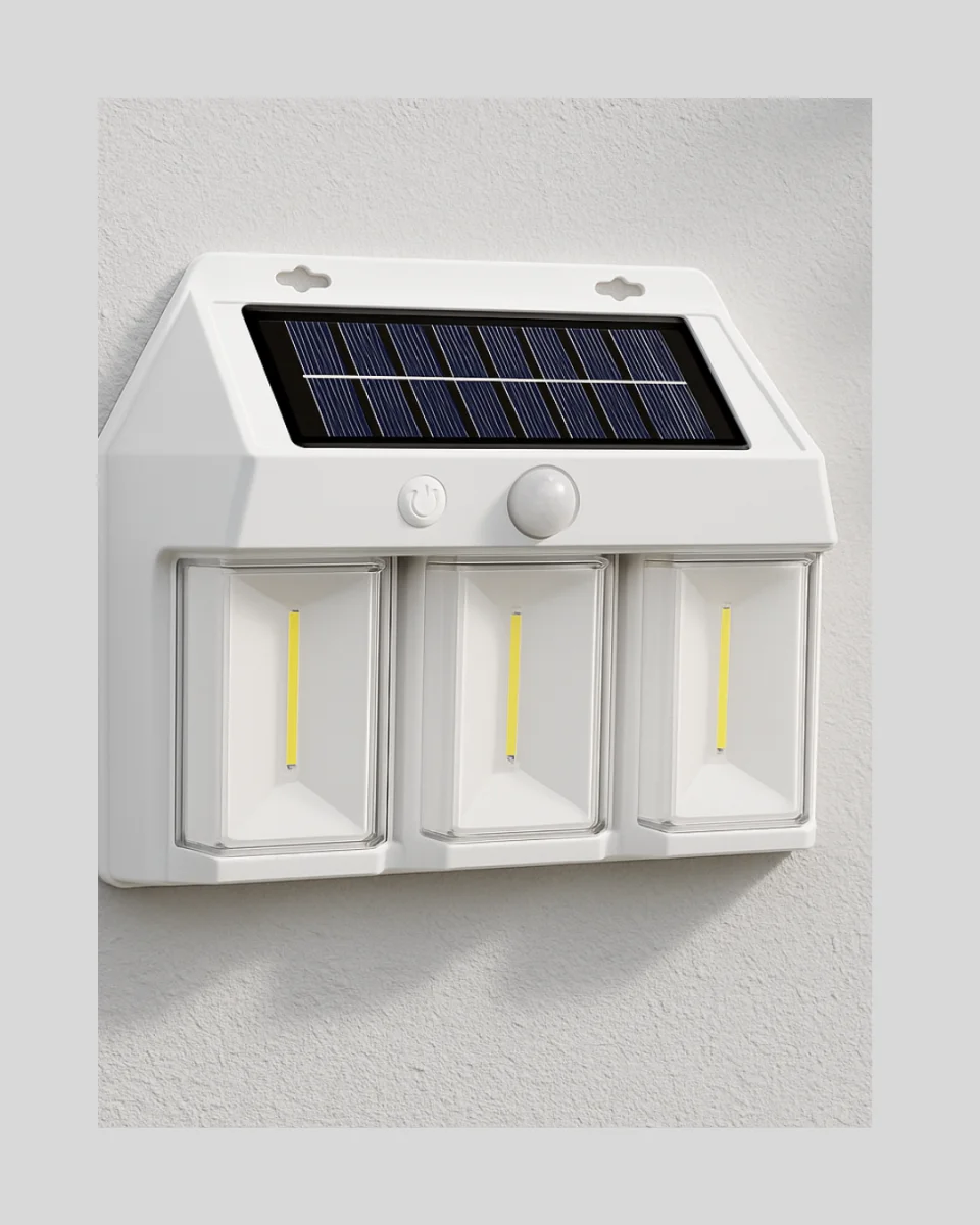 3 in 1 Solar Duvar Lambası – IP65 Su Geçirmez, Hareket Sensörlü