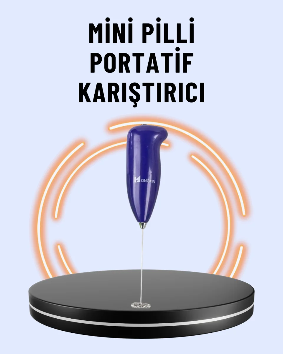 Portatif Kahve Köpürtücü – Latte, Cappuccino, Milkshake ve Puding Yapıcı