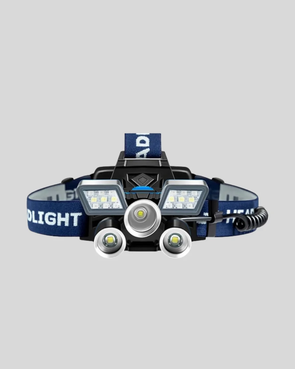 Outdoor ve Gece Balıkçılığı İçin LED Kafa Lambası – USB Şarjlı, 60° Ayarlanabilir Far