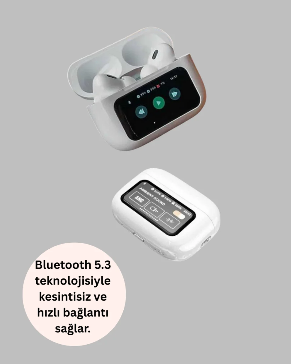 Otomatik Bağlantılı Bluetooth Kulaklık ANC Özellikli Su ve Ter Dayanıklı
