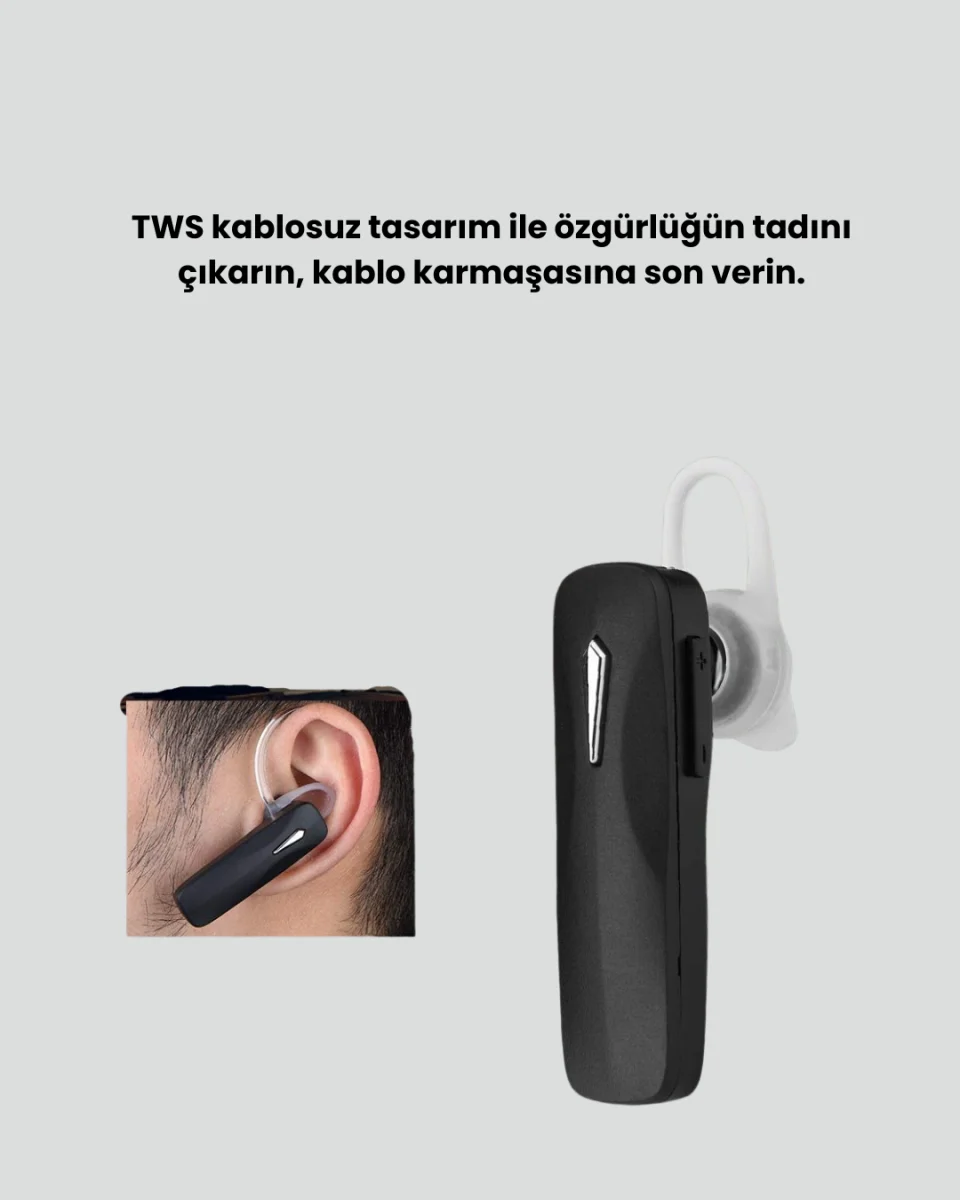 Tekli Bluetooth Kulaklık | Spor, Seyahat ve İş Görüşmeleri İçin