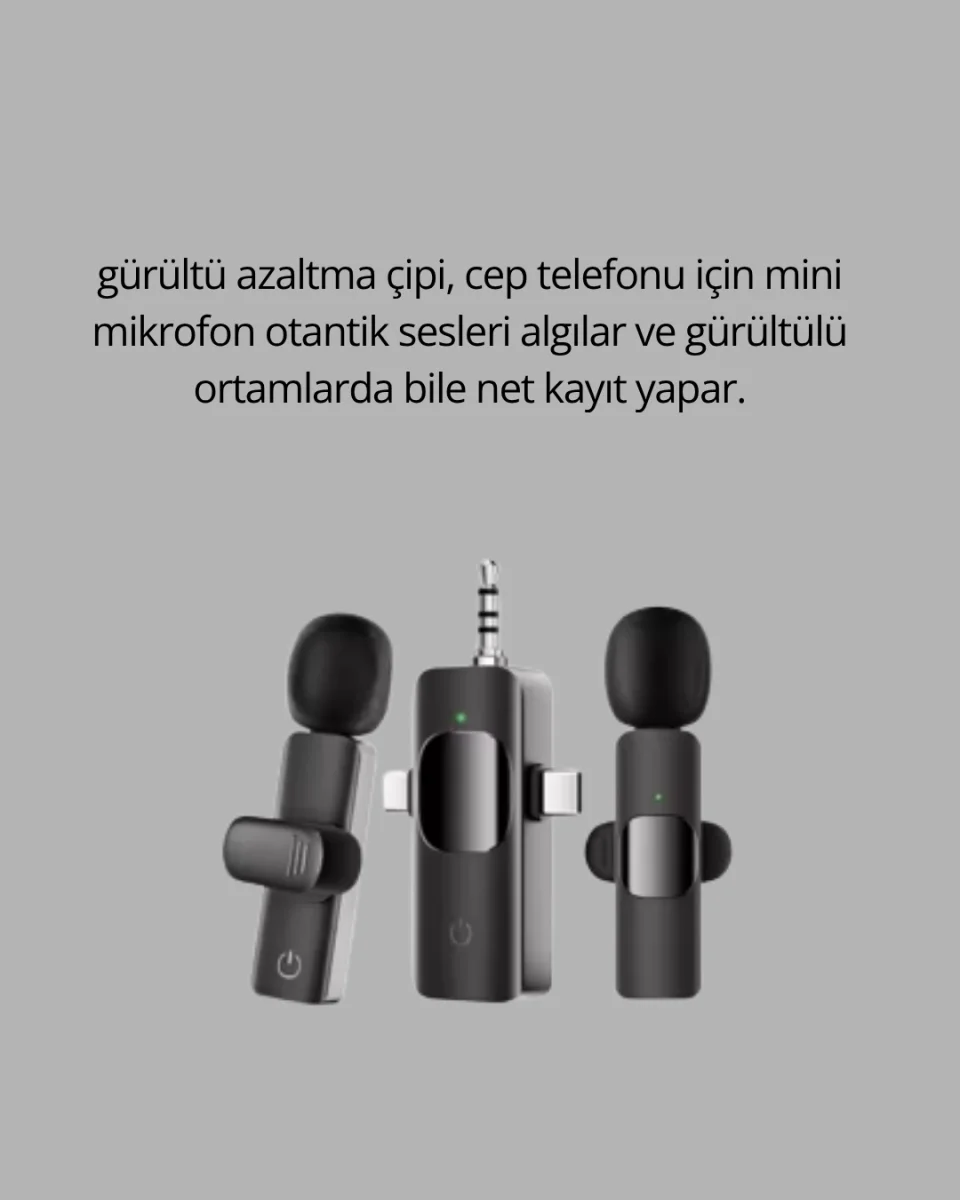 Küçük Boyutlu Mikrofon - 8 Saat Kullanım