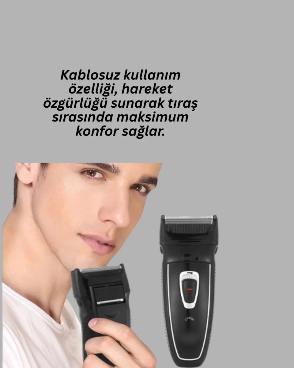 Darbelere Dayanıklı Kablosuz Erkek Tıraş Aleti
