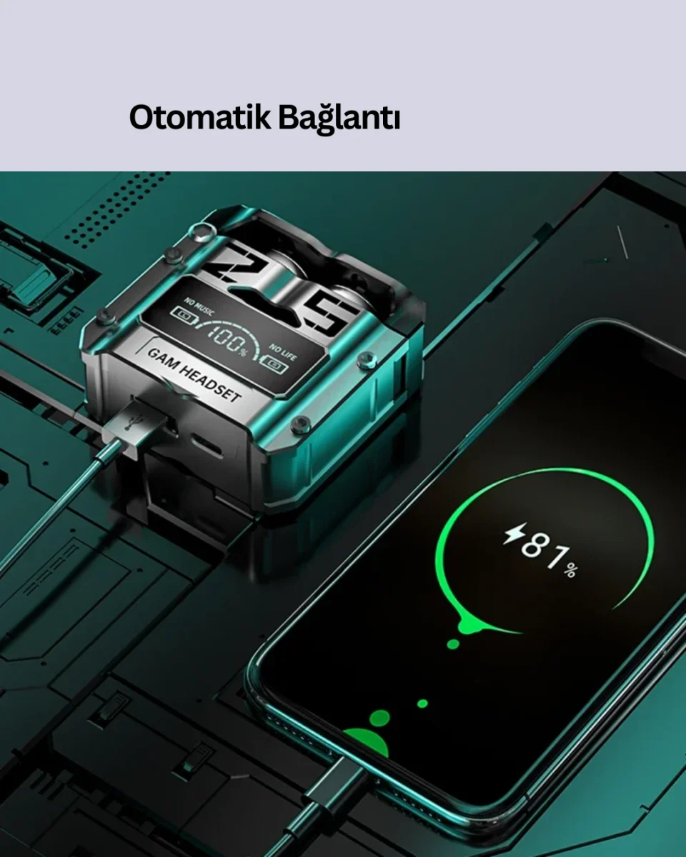 Bluetooth Kulaklık Kablosuz ANC Gürültü Önleyici Stereo Ses