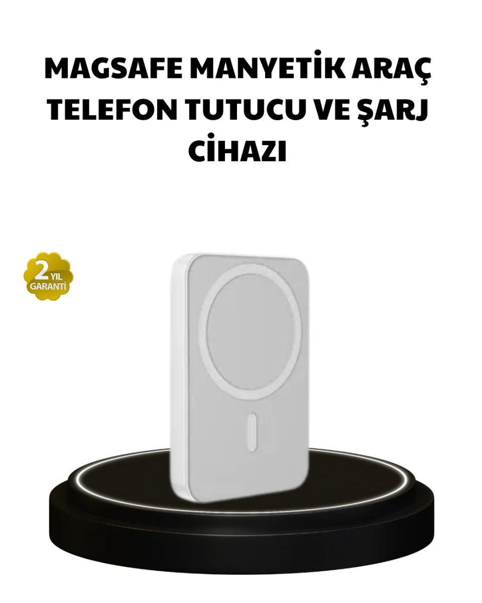 Manyetik Kablosuz Powerbank – iPhone 12/13/14/15 Uyumlu, Hızlı Şarjlı, Ultra Hafif