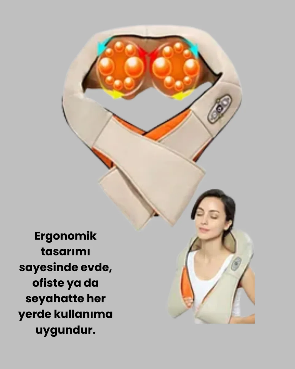 Ovmalı Isıtmalı Masaj Aleti Bel Boyun Omuz İçin Profesyonel Masaj Keyfi
