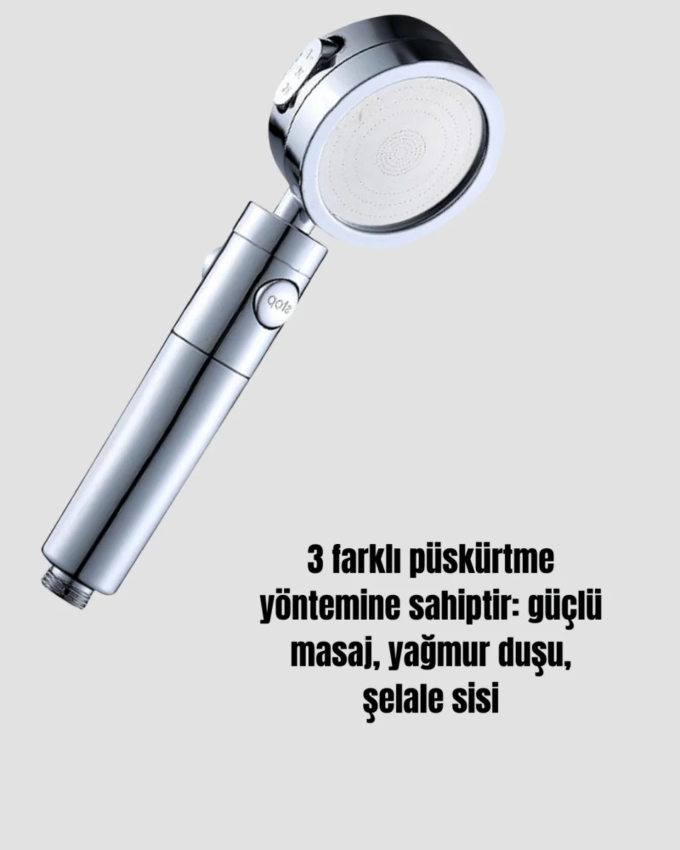 360° Ayarlanabilir Çok Fonksiyonlu Duş Başlığı