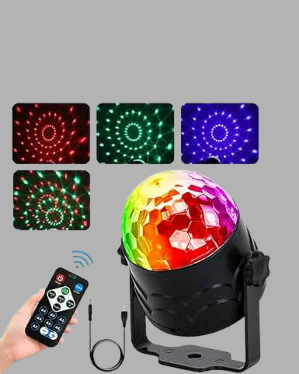 Ses Duyarlı Mini Disko Küre Lamba