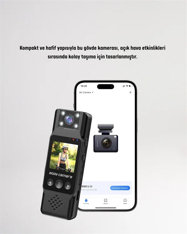 Kablosuz WiFi Bağlantılı Full HD Mini Kamera – Döngüsel Kayıt ve Hareket Algılama Özellikli