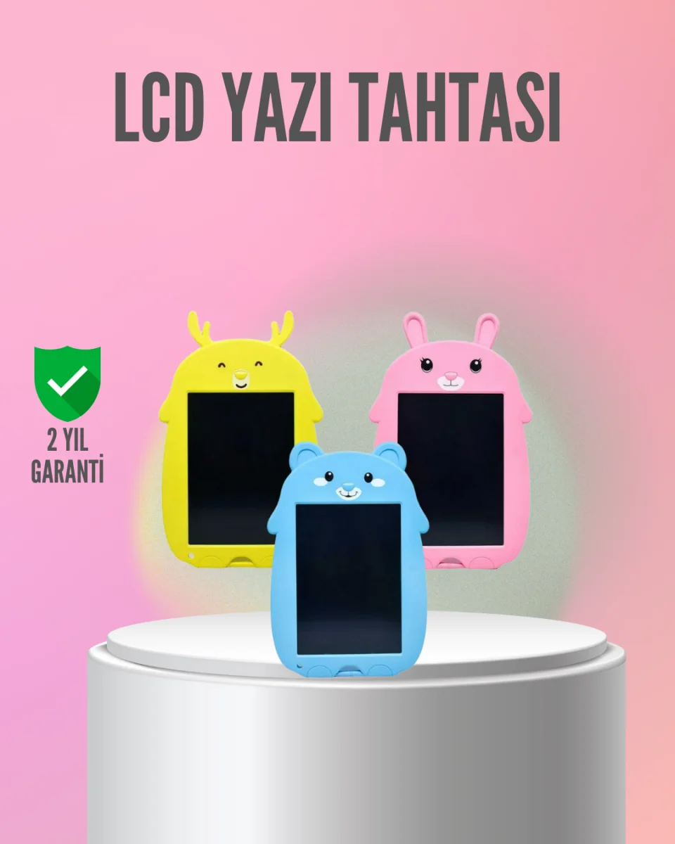 Kağıt Benzeri LCD Yazı Tableti | Tek Tuşla Silme ve Uzun Pil Ömrü