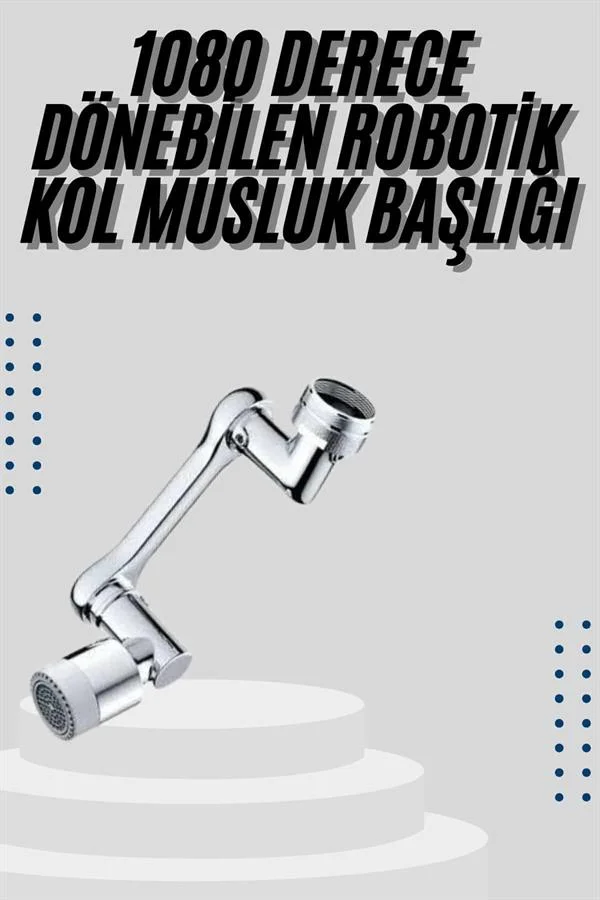 Mutfak Musluk Başlığı 1080 Derece Dönebilir Oynar Başlıklı Musluk Aparatı