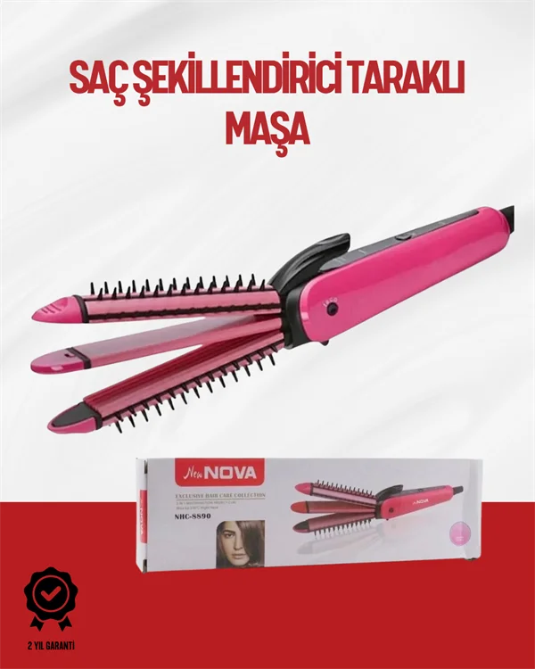 Saçı Sabitleyen Çok Fonksiyonlu Saç Maşası