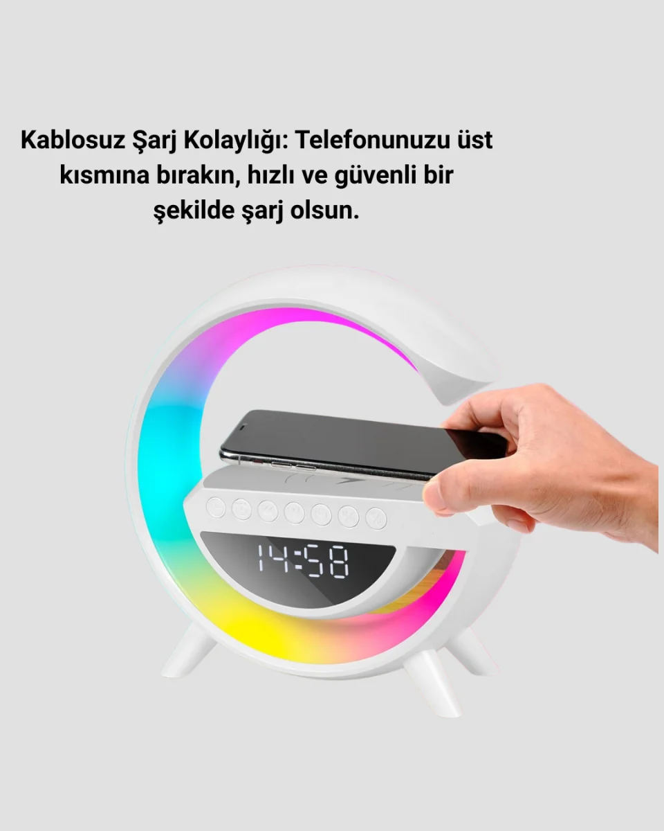 2025 Yeni Seri 15W Kablosuz Şarjlı LED Atmosfer Lambası