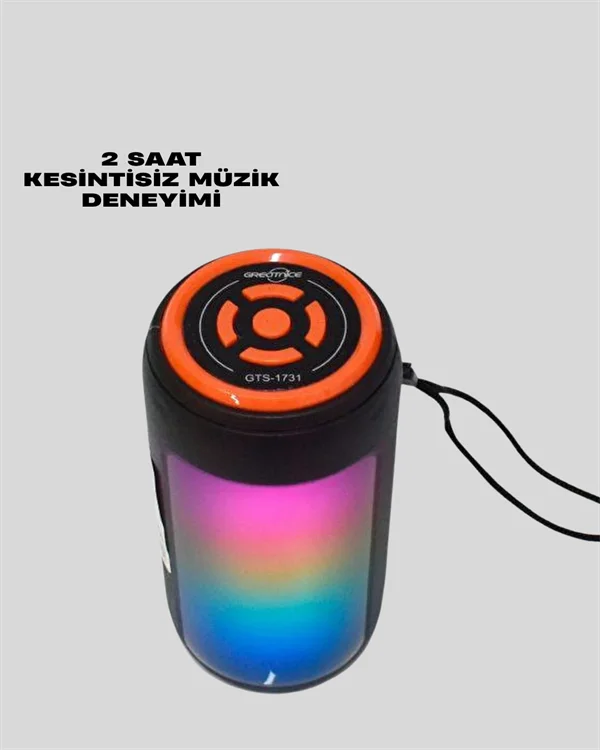 Taşınabilir GTS 1731 Bluetooth Hoparlör – USB/TF Kart Girişli, FM Radyolu