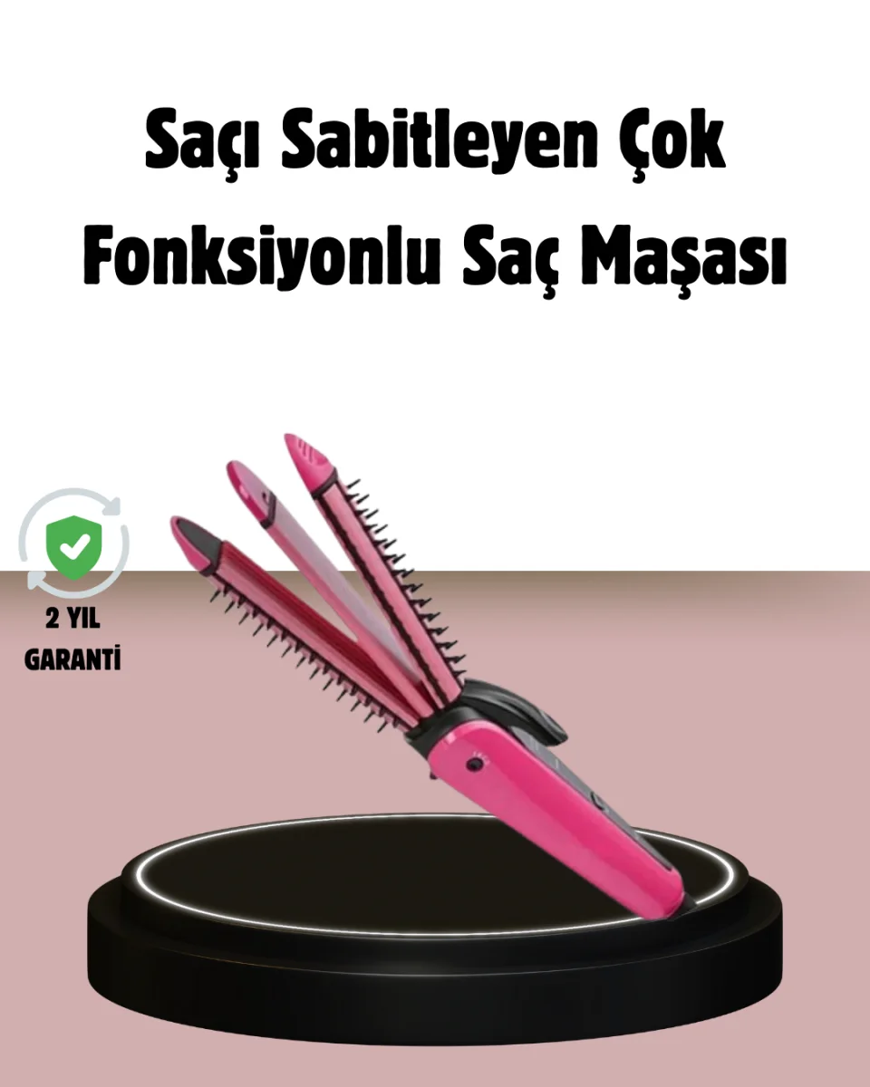 Saç Şekillendirici Maşa ve Düzleştirici 2’si 1 Arada