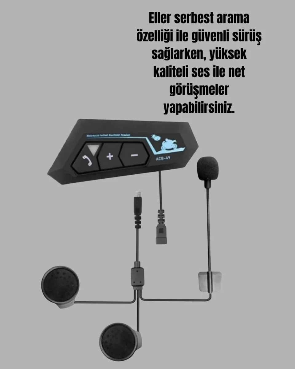 Motosiklet Sürüşleri İçin BT22 Kask Bluetooth Kulaklık Mikrofonlu