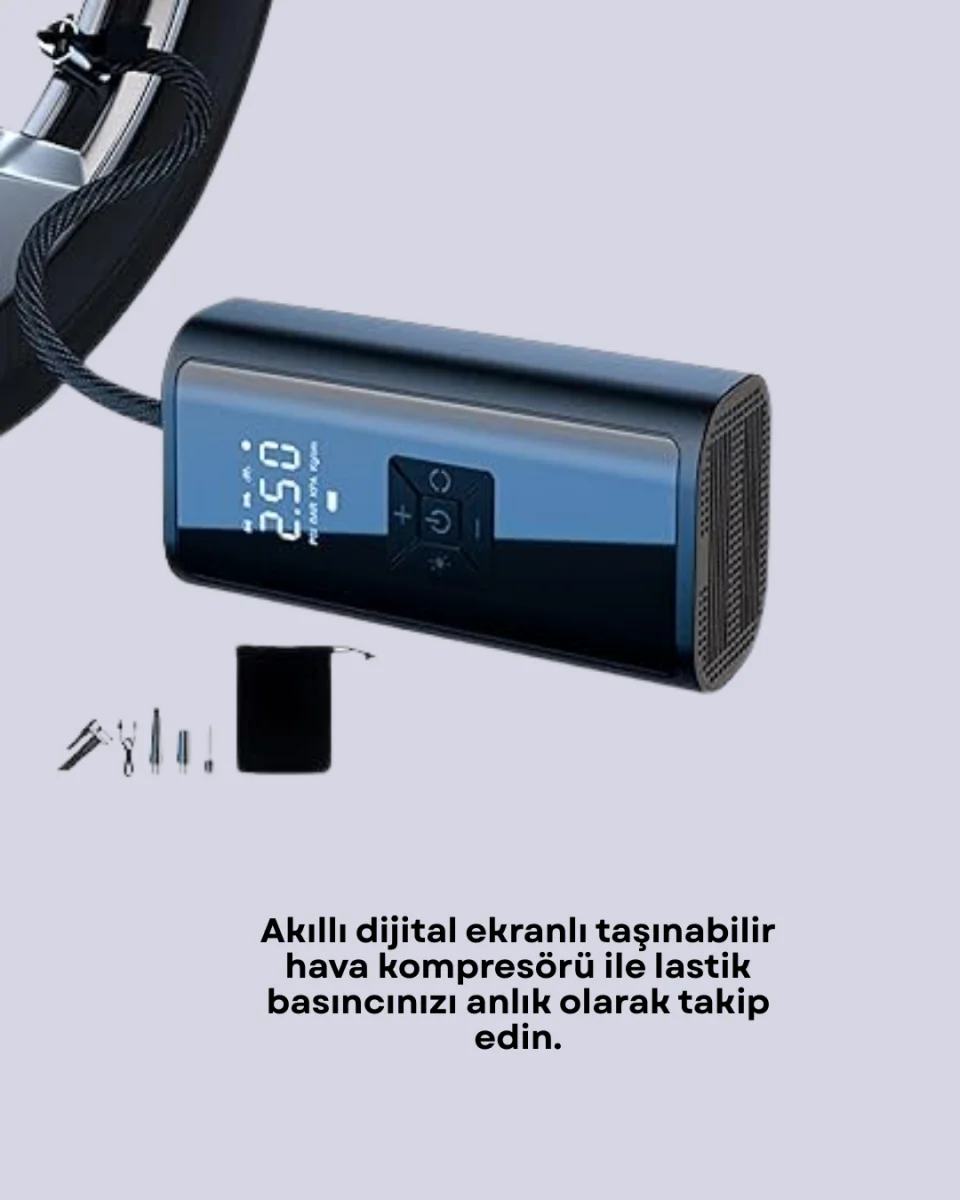 Kablosuz Kullanımlı Dijital Kontrollü Taşınabilir Şişirme Cihazı