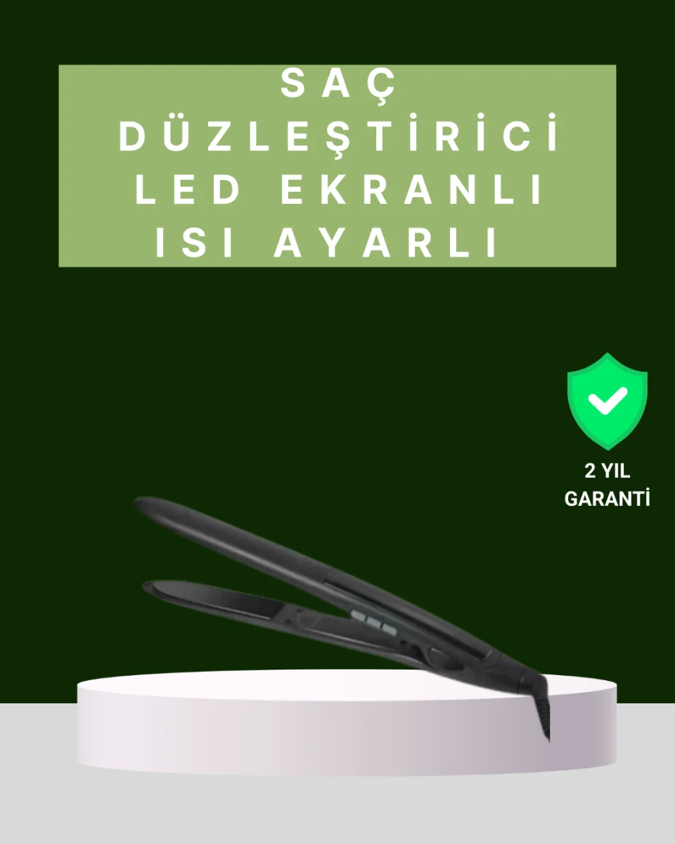 2025 Isı Ayarlı Titanyum Kaplama Seramik Plakalı Saç Düzleştirici Dijital Ekranlı A Kalite