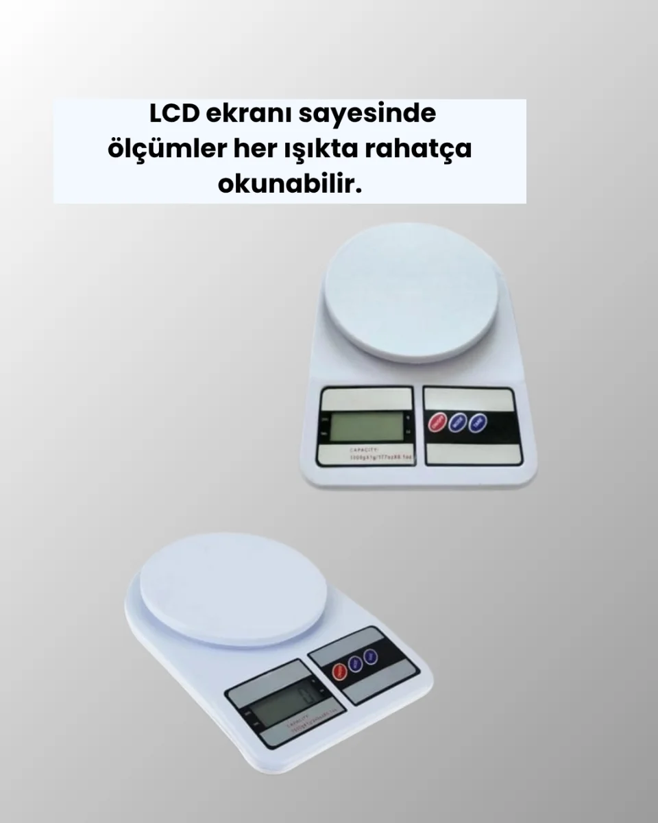 LCD Ekranlı Kompakt Dijital Terazi – Gram ve Ons Ölçüm