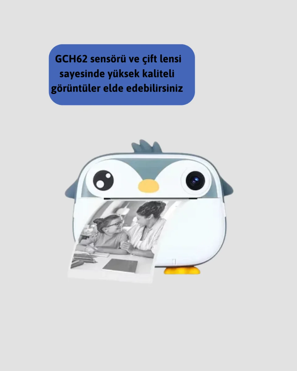 Anında Baskı Özellikli GCH62 Çift Lensli Dijital Kamera
