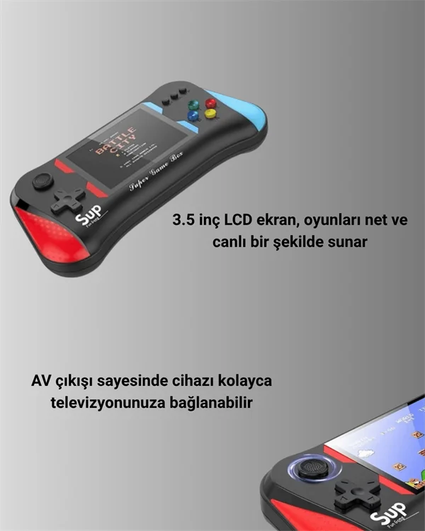 500 Retro Oyunlu Taşınabilir El Konsolu – X7M Modeli