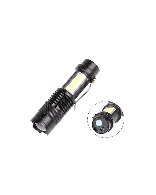 Taşınabilir Şarjlı LED Fener - 4 Modlu, 2000LM, Ayarlanabilir Odak