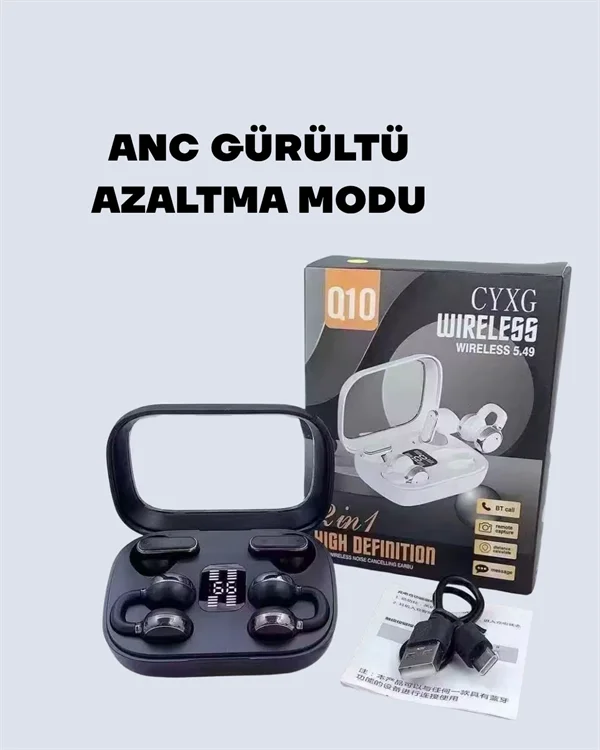 Q10 Bluetooth Kulaklık – Hafif, Şık Tasarım, Güçlü Pil ve Net Çağrı Kalitesi