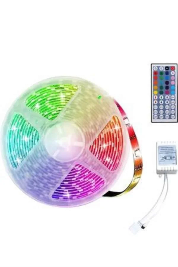 RGB Neon Şerit Led Lamba 10 Metre İç Mekan Tasarımına Uygun