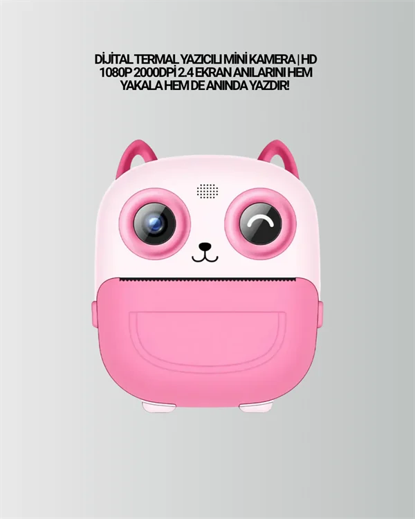 2.4” Ekranlı Mini Kamera – 1080p Kayıt + Mürekkepsiz Yazdırma